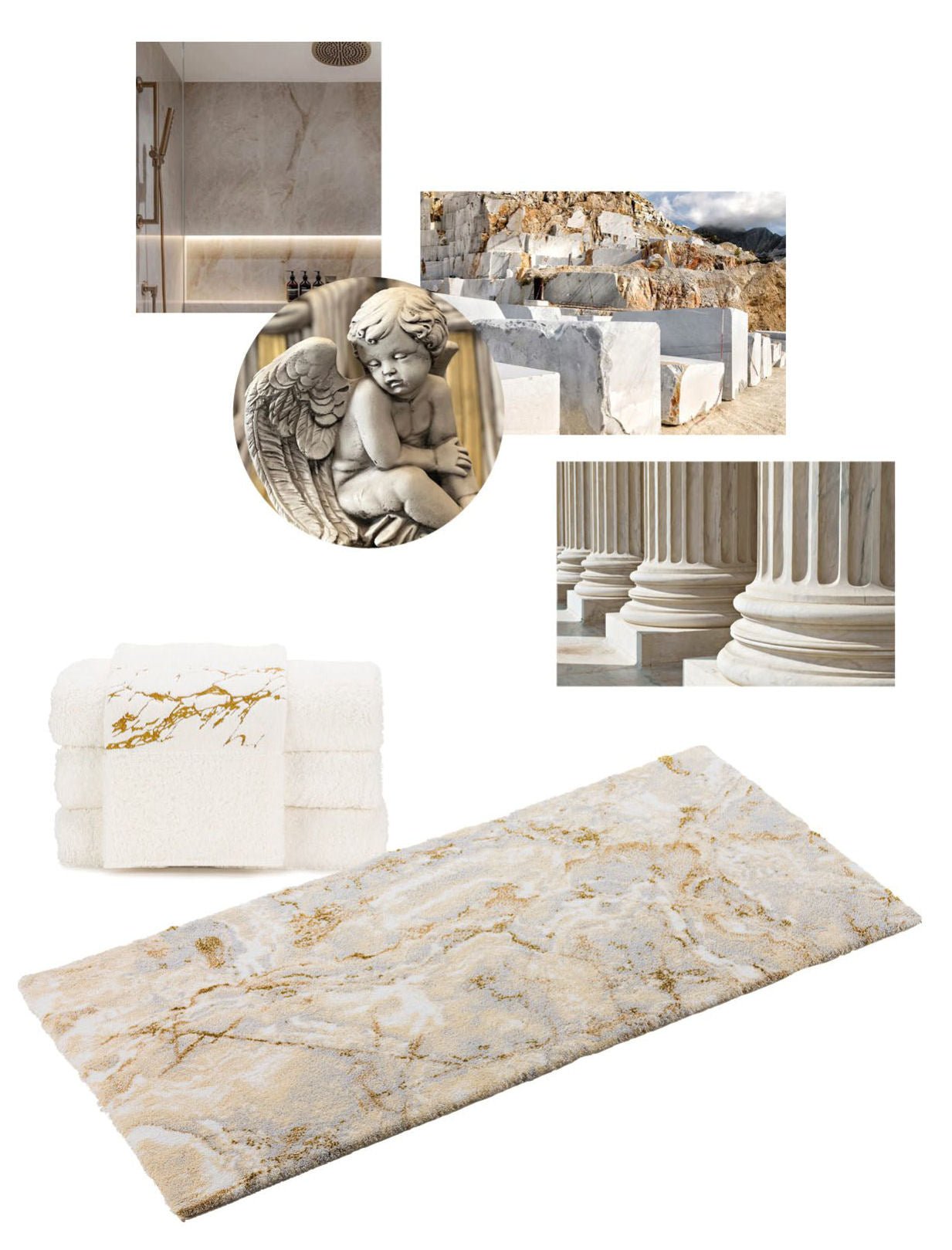 Abyss & Habidecor Egyptian Cotton Beige Bathroom Rug CASTELLO - |VESIMI Design| Luxury Bathrooms and Home Decor