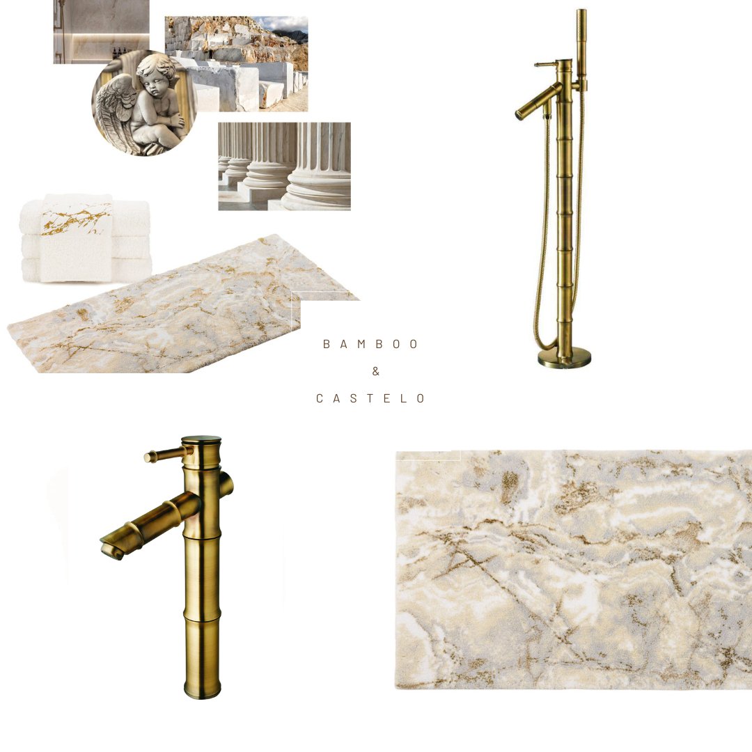 Abyss & Habidecor Egyptian Cotton Beige Bathroom Rug CASTELLO - |VESIMI Design| Luxury Bathrooms and Home Decor