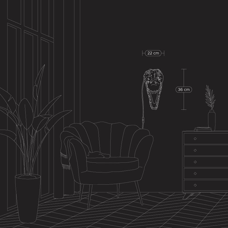 Alberto The Aligatore Design Wall Lamp - |VESIMI Design| Luxury Bathrooms and Home Decor
