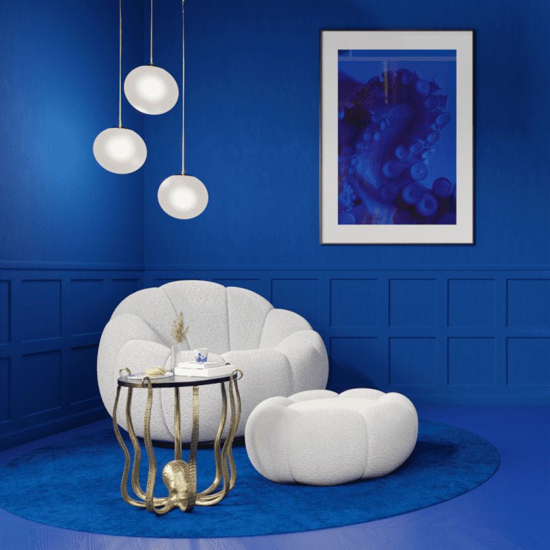 Aluminium / Marble Octopus Side Table, gold - |VESIMI Design| Luxury Bathrooms and Home Decor