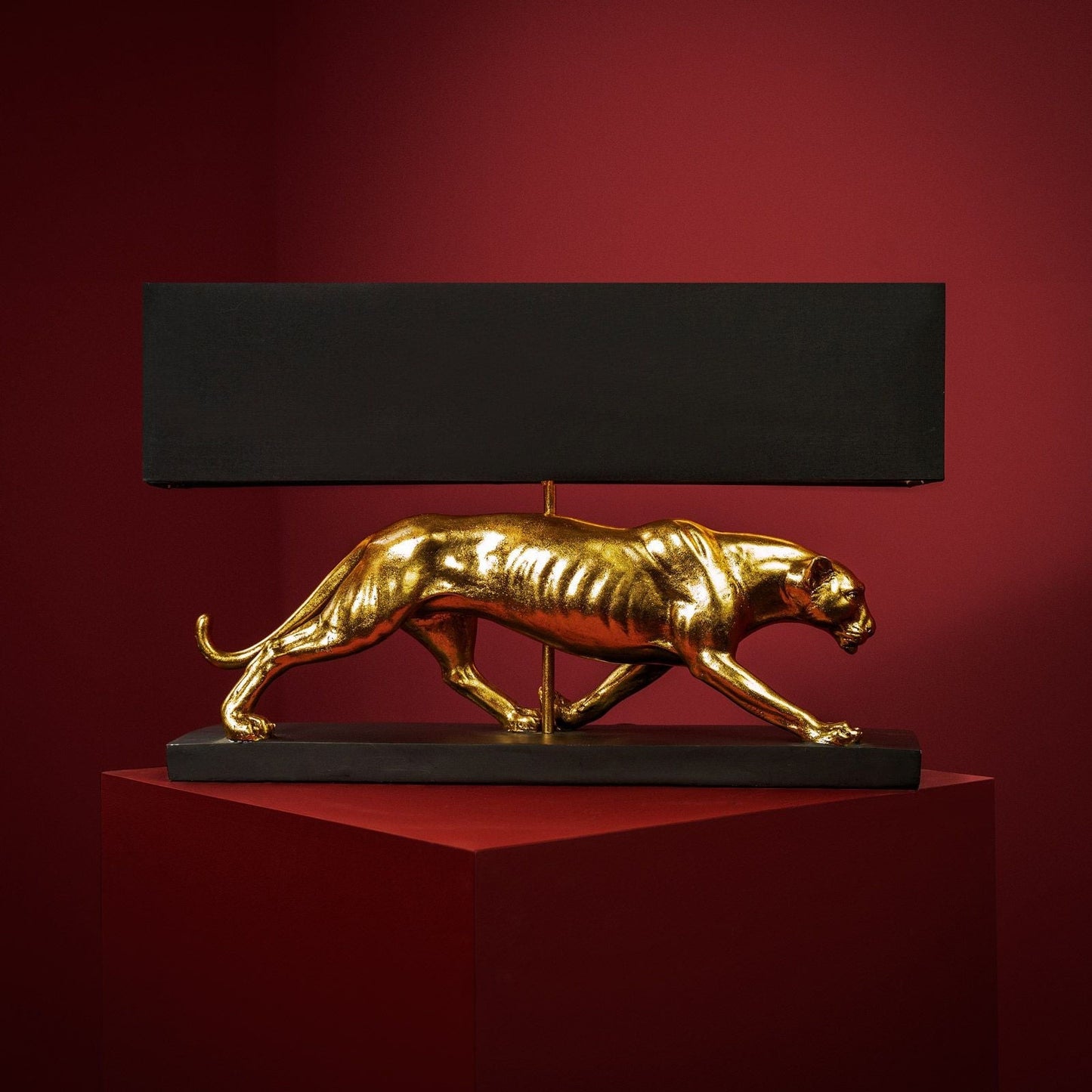 Baghiro Panther Design Table Lamp in Black and Gold - |VESIMI Design| Luxury Bathrooms and Home Decor