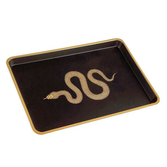 Black and Gold Decorative Snake Tray - |VESIMI Design| Luxury Bathrooms and Home Decor