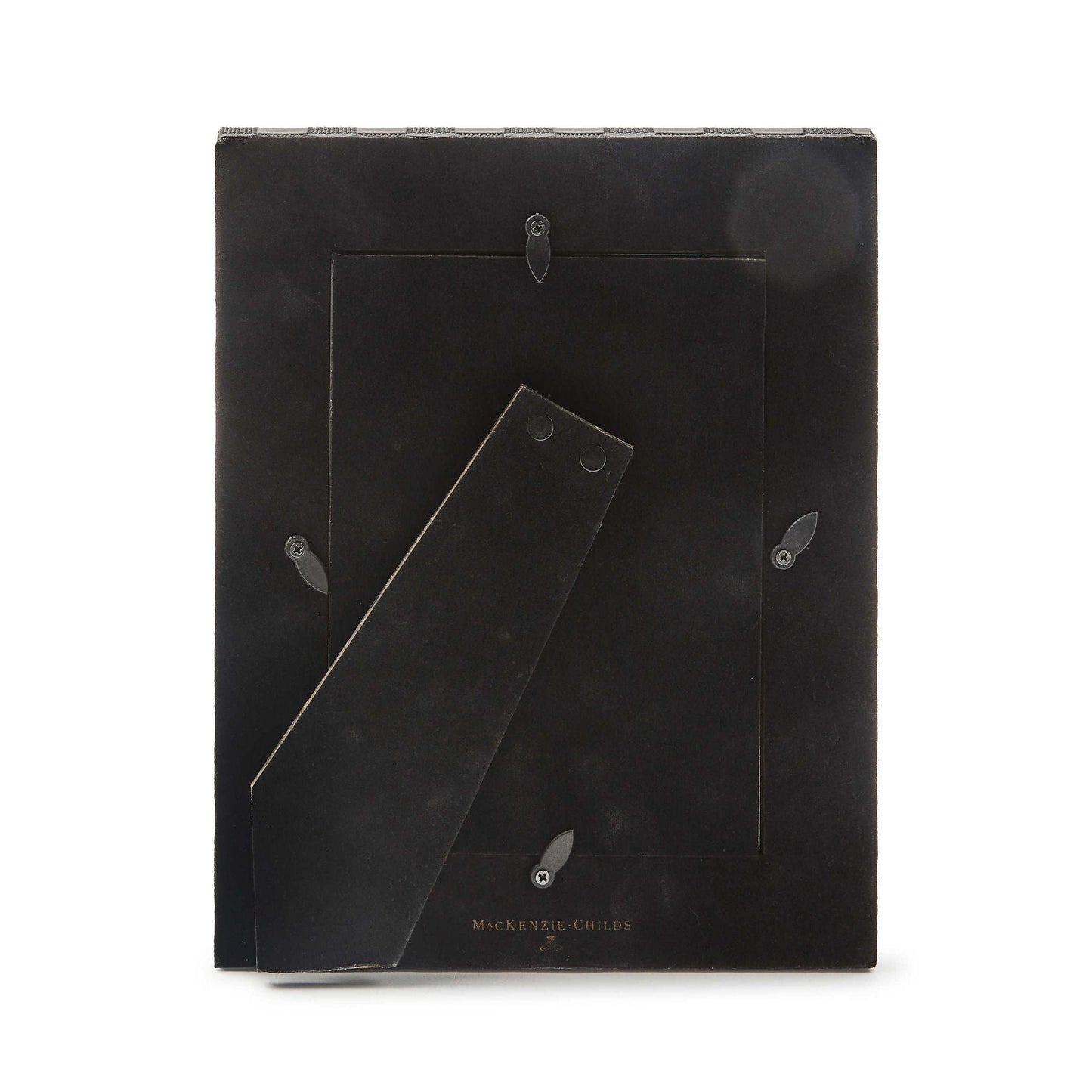Black Faux Leather 5" x 7" Frame by MacKenzie - Childs - |VESIMI Design| Luxury Bathrooms and Home Decor