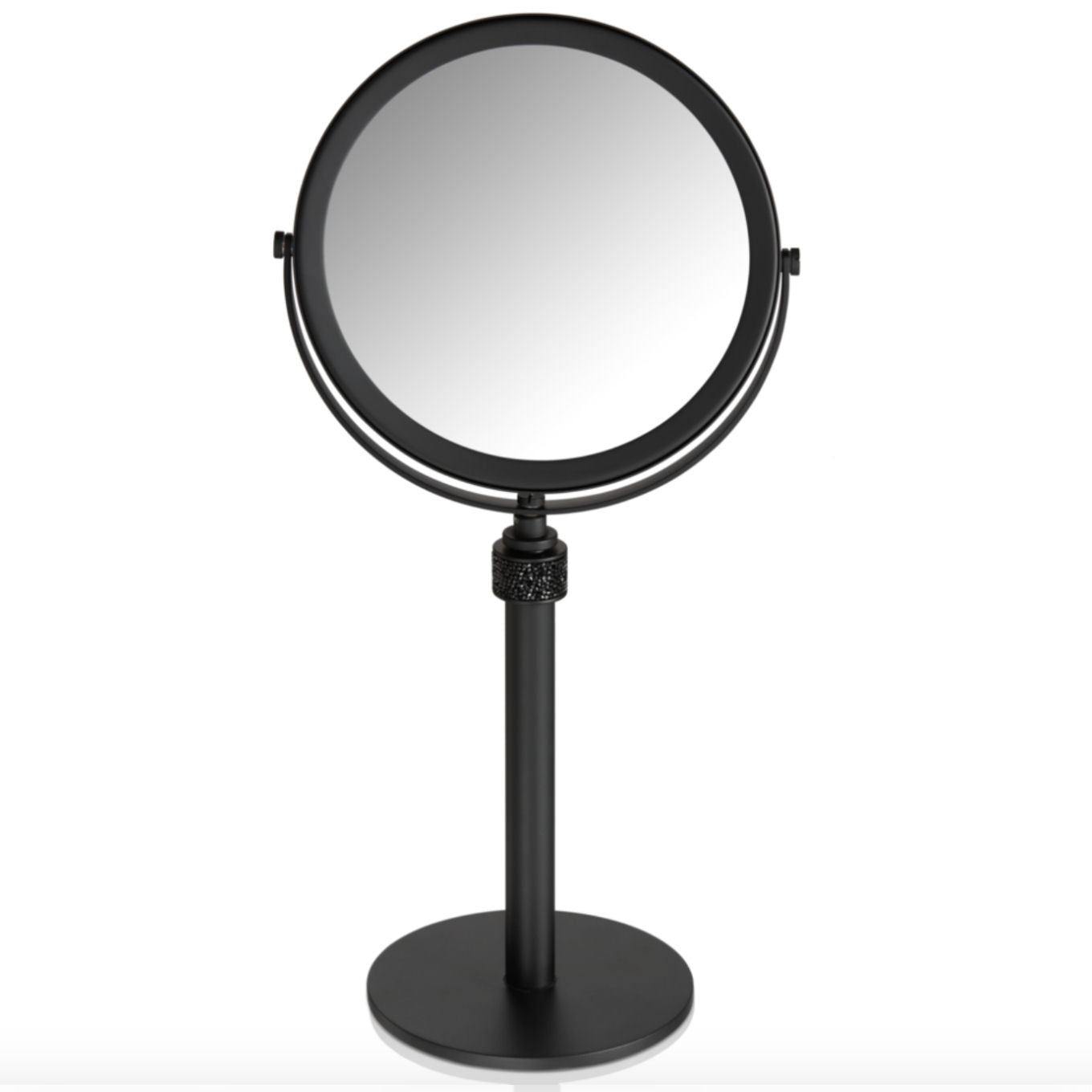 Black Matt Design Cosmetic Mirror with Swarowski® Crystals - |VESIMI Design|