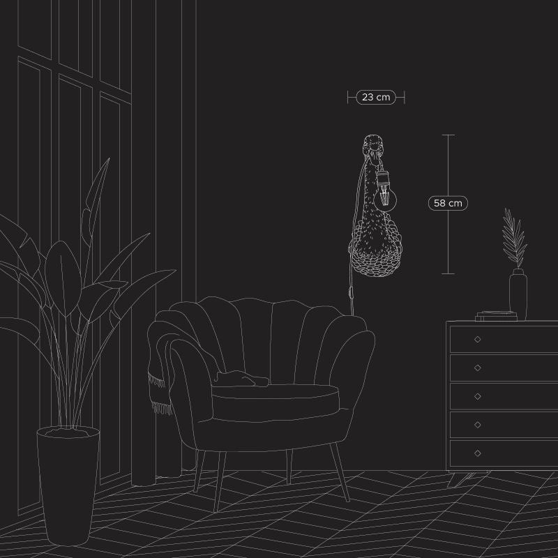 Black Swan Wall Lamp Petra - |VESIMI Design| Luxury Bathrooms and Home Decor