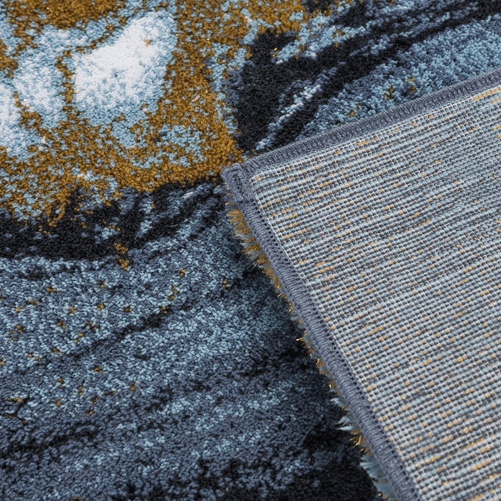 Dark Blue Midnight Egyptian Cotton Bathroom Rug - |VESIMI Design| Luxury and Rustic bathrooms online