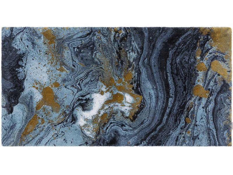 Dark Blue Midnight Egyptian Cotton Bathroom Rug - |VESIMI Design| Luxury and Rustic bathrooms online