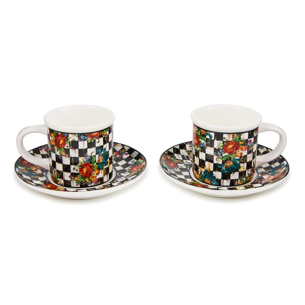 MacKenzie-Childs espresso šálky s podšálkem