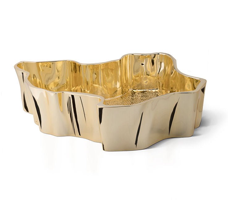 Gold Plated Eden Stone Vessel Sink by Maison Valentina - |VESIMI Design|