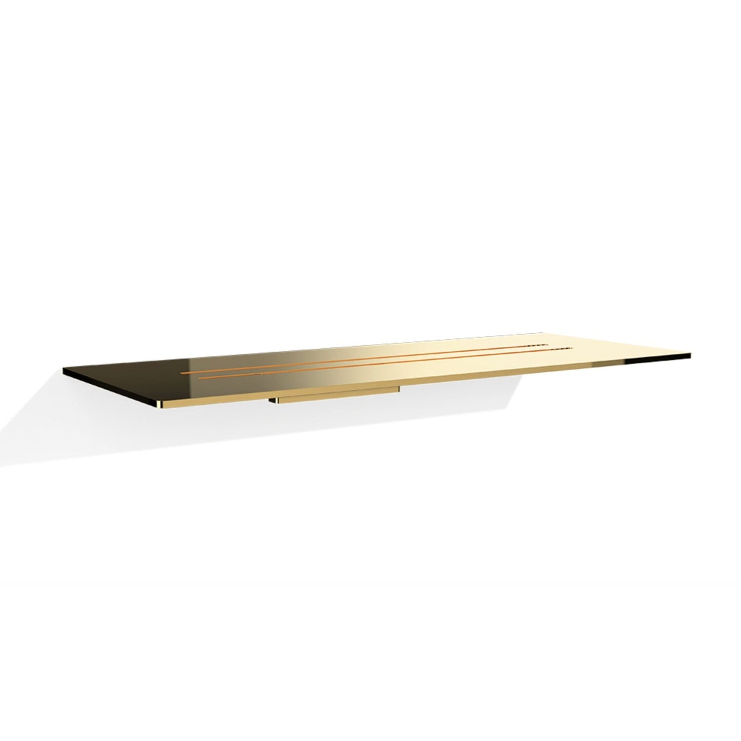 Gold Shiny Bathroom Shower Shelf - |VESIMI Design| Luxury Bathrooms and Home Decor
