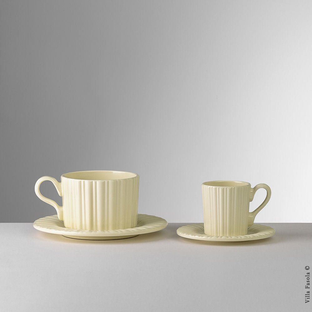 Ivory Tea Cup with Saucer by Mario Luca Giusti - Luxury Box of 6pcs - |VESIMI Design|
