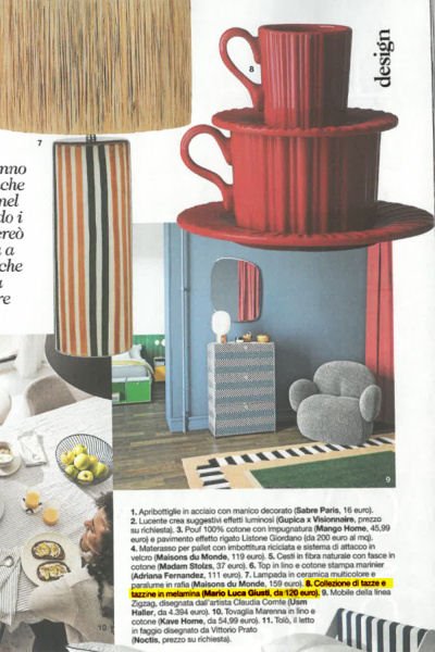 Ivory Tea Cup with Saucer by Mario Luca Giusti - Luxury Box of 6pcs - |VESIMI Design|
