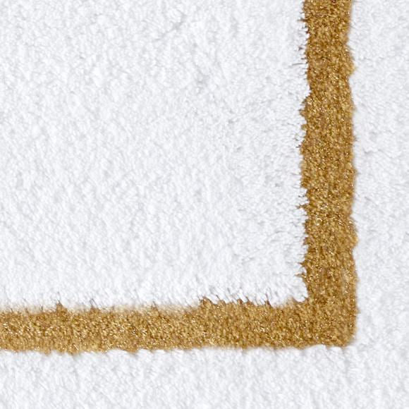 KARAT Luxury Gold & White Bathroom Rug - |VESIMI Design| Luxury and Rustic bathrooms online