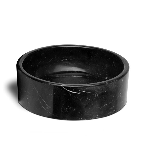 Koi Round Marble Black Vessel Sink by Maison Valentina - |VESIMI Design| Luxury Bathrooms and Home Decor