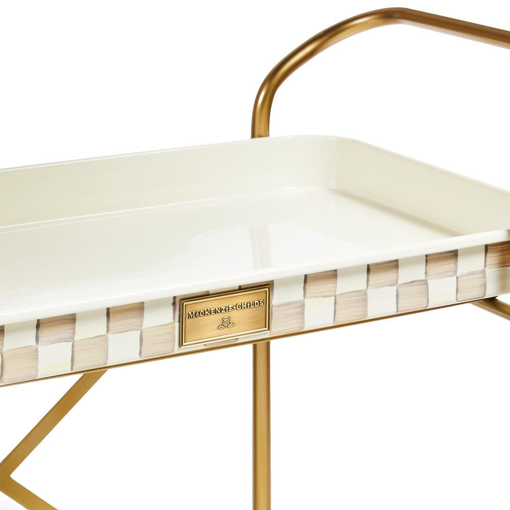 Dvoupatrový kuchyňský vozík Mocha Check od MacKenzie-Childs