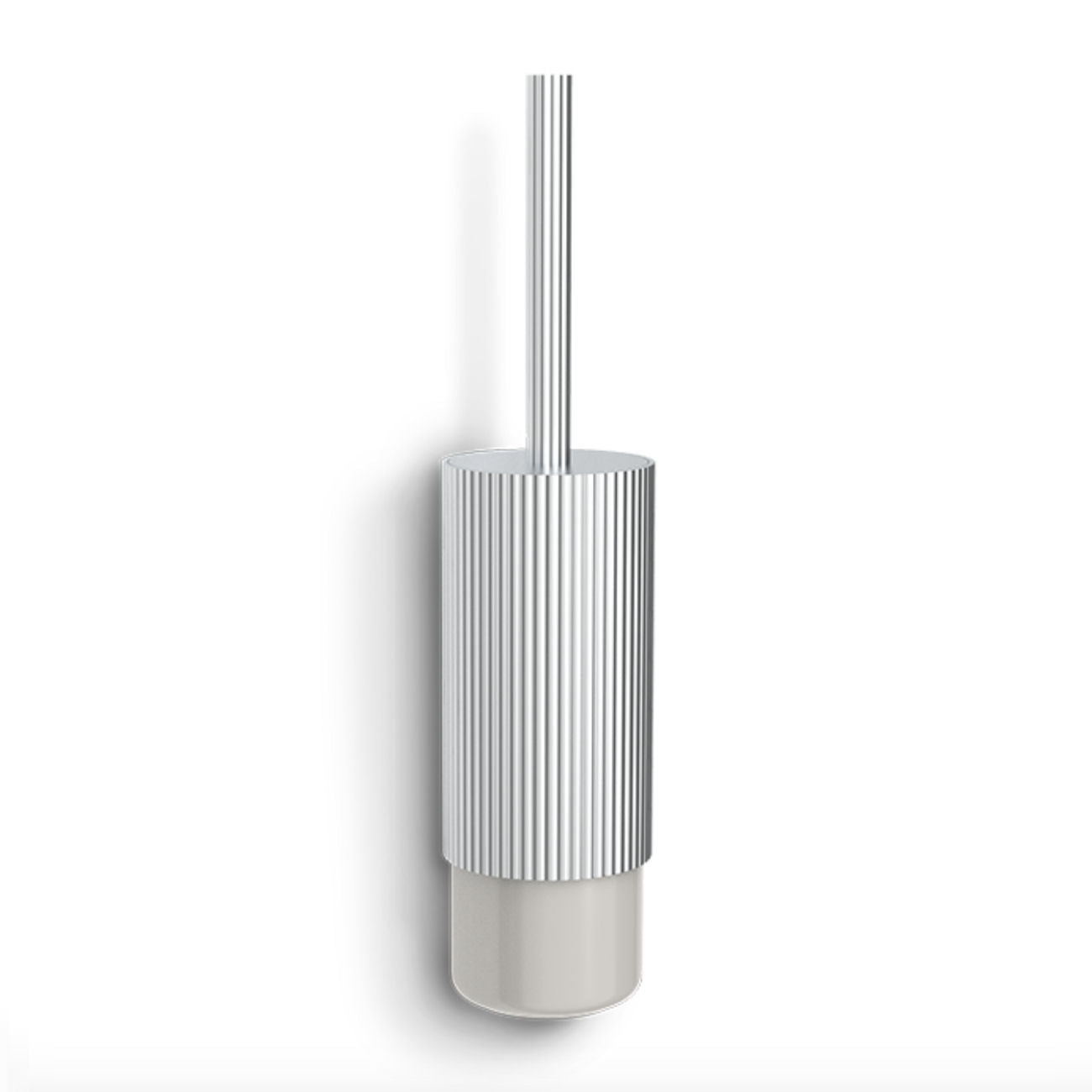 Luxury Aluminium and Porcelain Toilet Brush Holder / Aqua & Shell - |VESIMI Design| Luxury Bathrooms and Home Decor