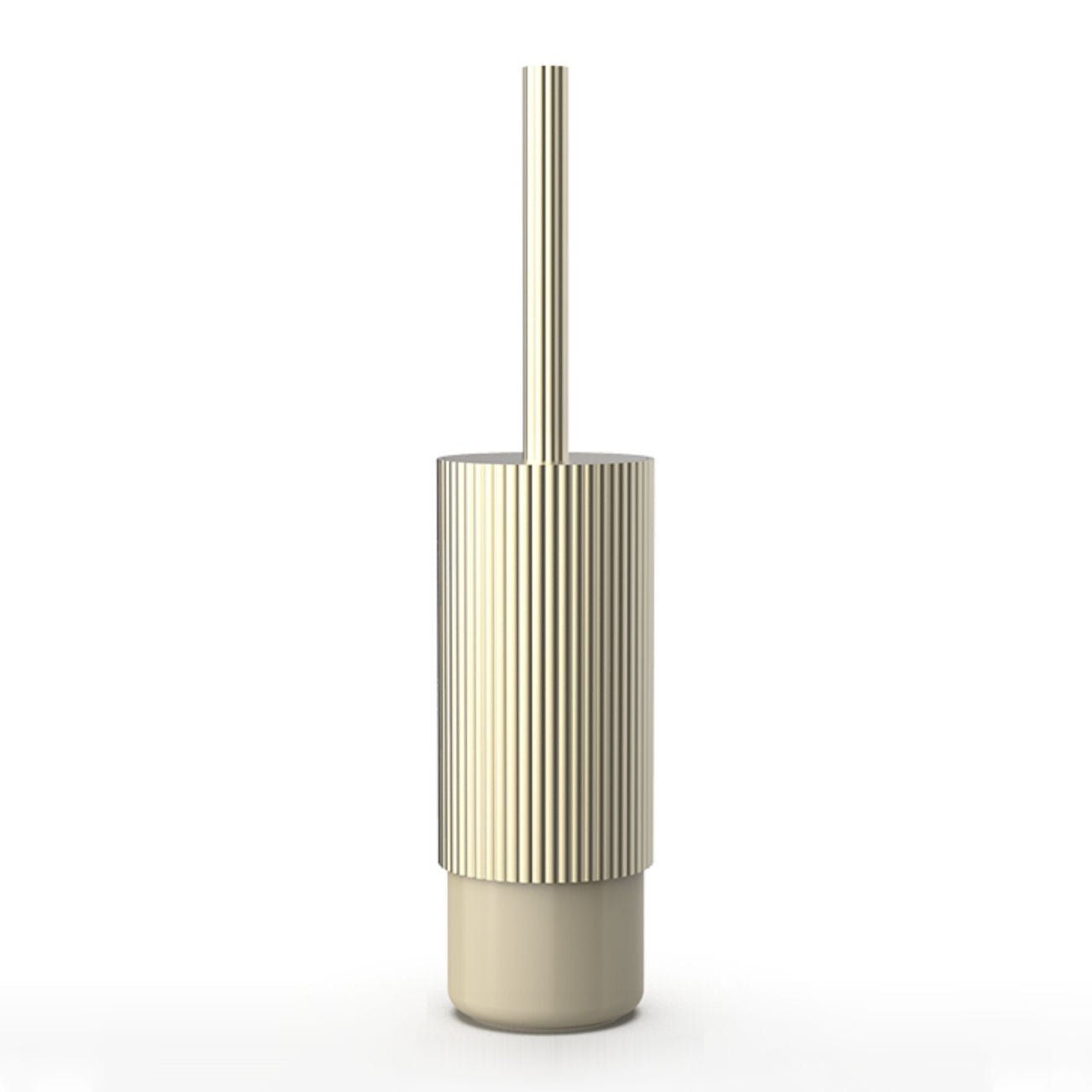 Luxury Bathroom Accessories Toilet Brush Holder / Champagne Gold & Dune - |VESIMI Design| Luxury Bathrooms and Home Decor