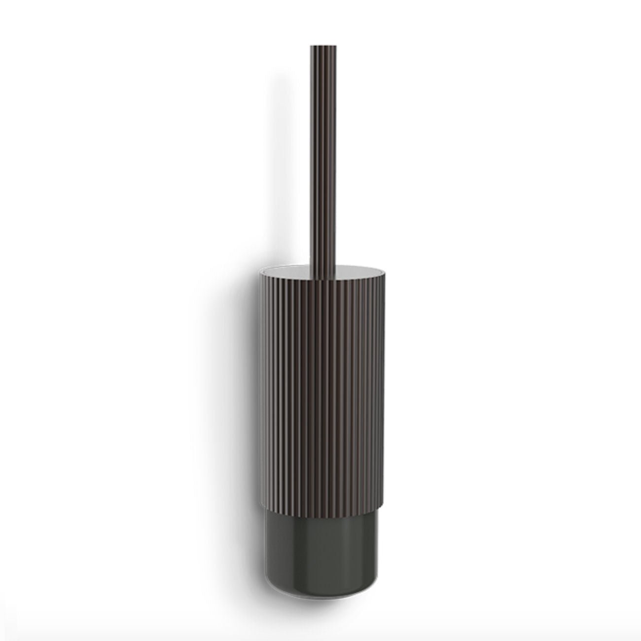 Luxury Dark Brown Aluminium & Porcelain Toilet Brush Holder / Mocca & Moor - |VESIMI Design| Luxury Bathrooms and Home Decor