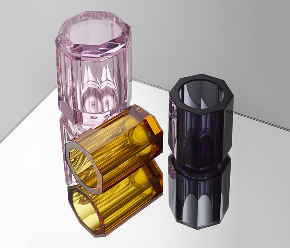Luxury Matt Gold Liquid Soap Glass Dispenser | Pink - |VESIMI Design|