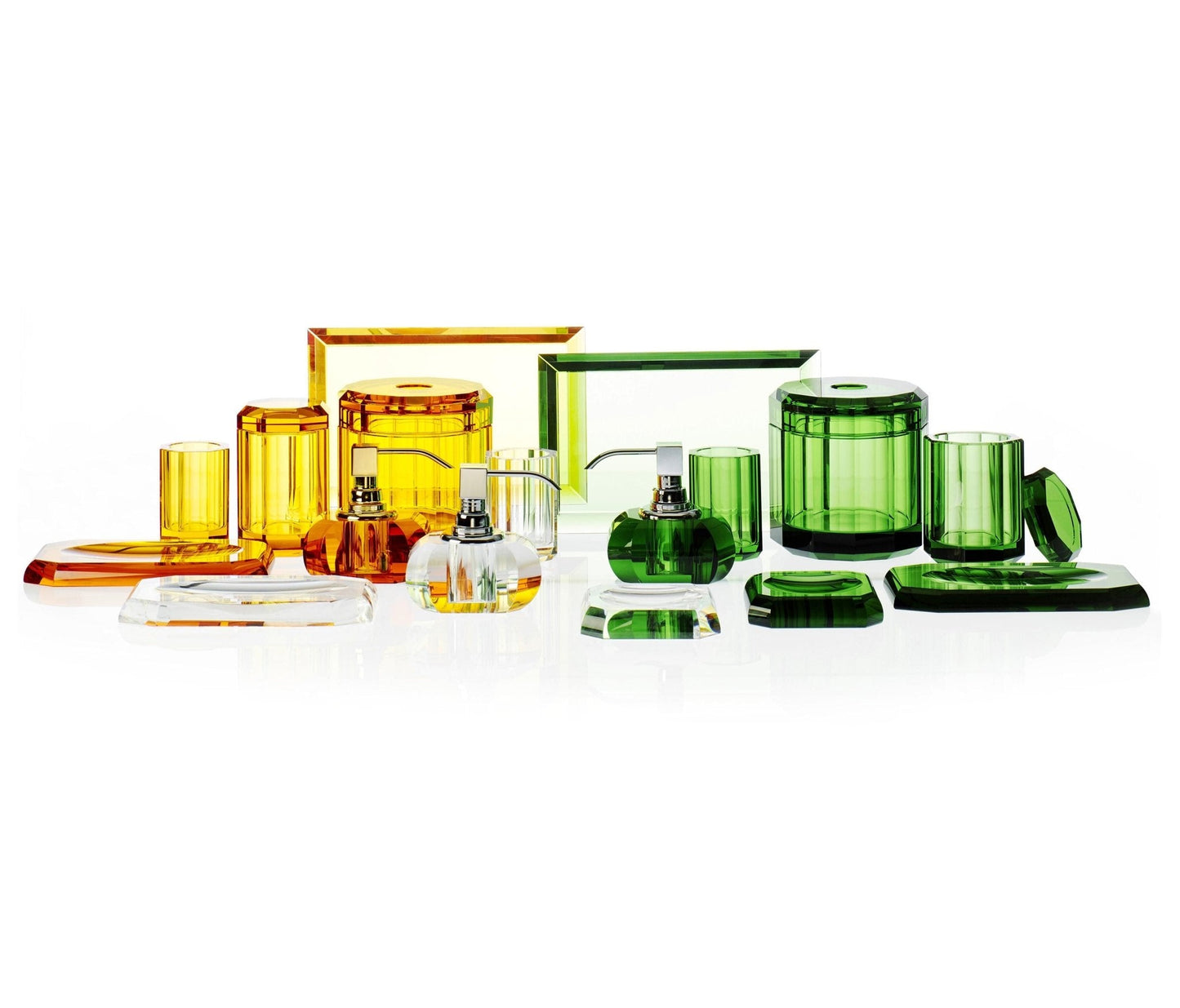 Luxury Shiny Gold Crystal Liquid Soap Glass Dispenser | English Green - |VESIMI Design| Luxury Bathrooms and Home Decor