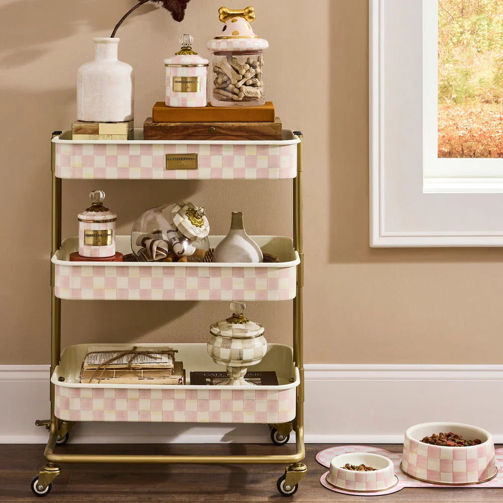 MacKenzie-Childs Rosy Check velká miska pro psy