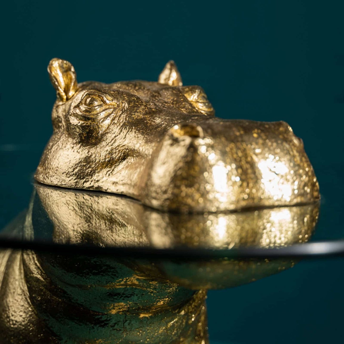 Patty Potamus Gold Side Table - |VESIMI Design| Luxury Bathrooms and Home Decor