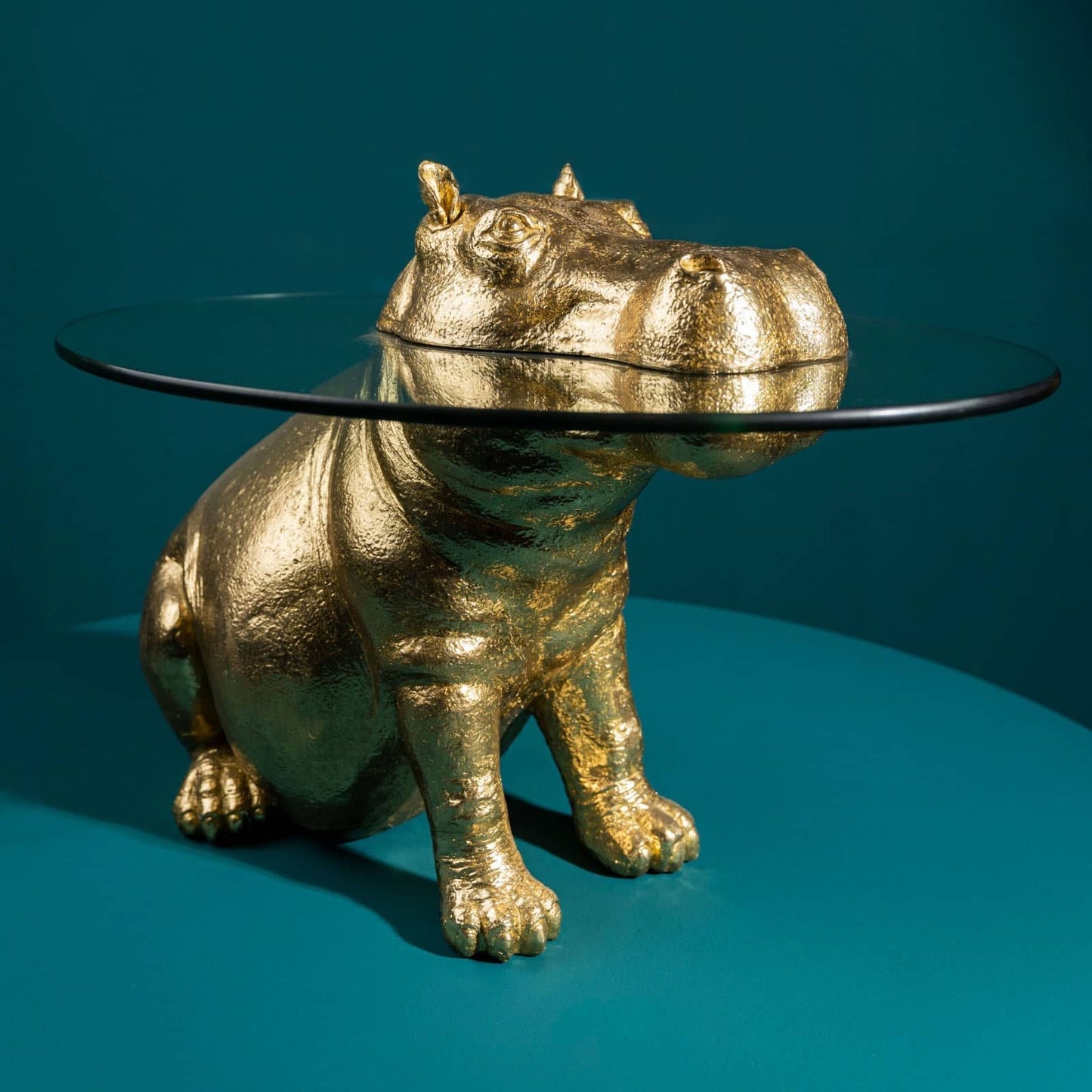 Patty Potamus Gold Side Table - |VESIMI Design| Luxury Bathrooms and Home Decor