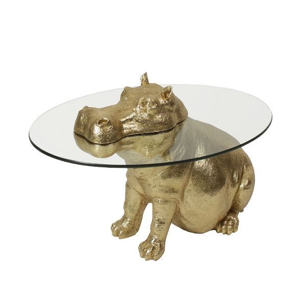 Patty Potamus Gold Side Table - |VESIMI Design| Luxury Bathrooms and Home Decor
