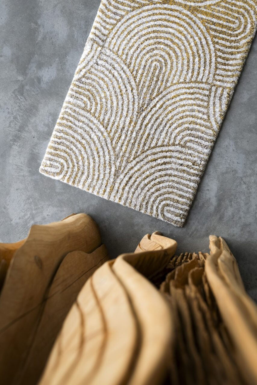 PETAL Egyptian Cotton Gold Bathroom Rug by Abyss & Habidecor