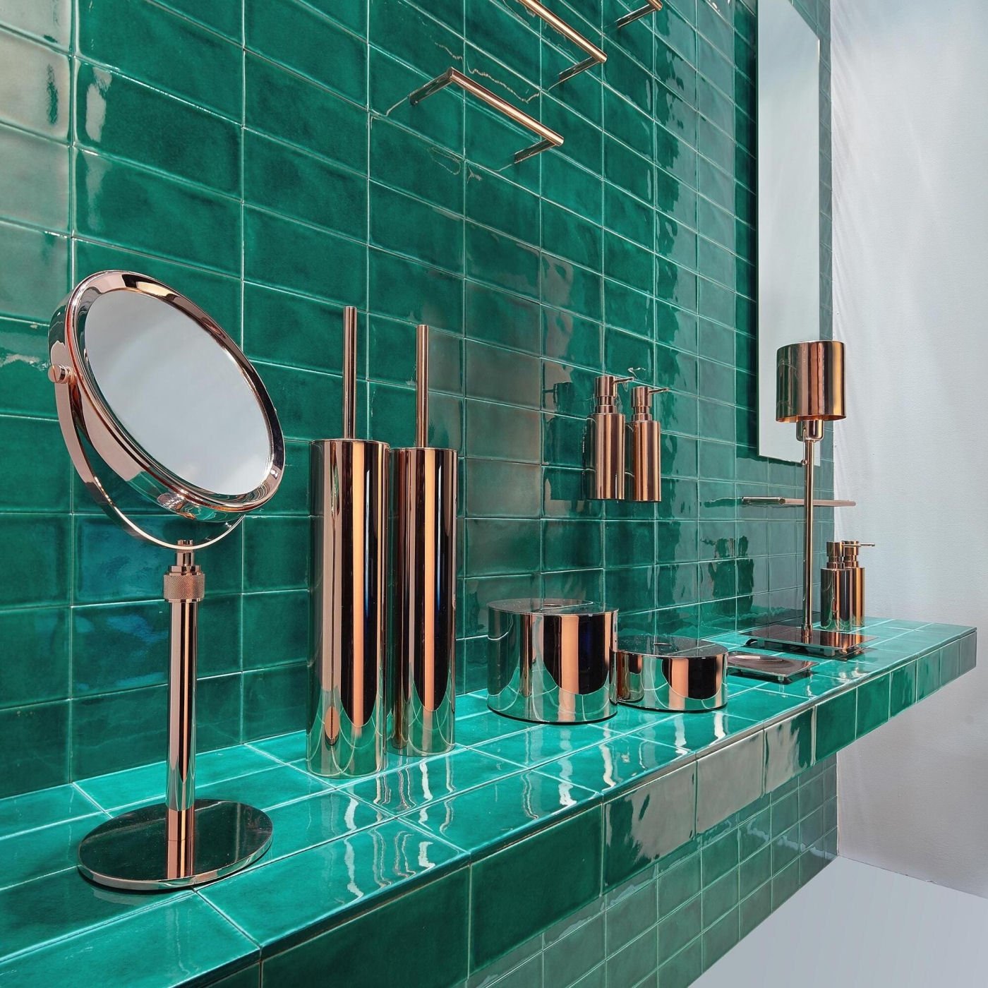 Rose Gold Soap Dispenser by Decor Walther - |VESIMI Design| Luxury Bathrooms and Home Decor