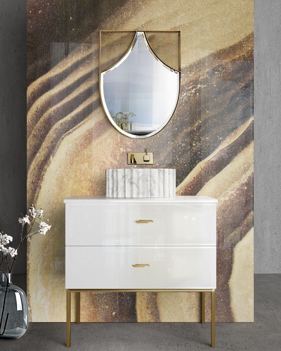 Symphony Black Marble Vessel Sink by Maison Valentina - |VESIMI Design| Luxury Bathrooms and Home Decor