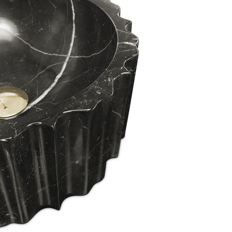 Symphony Black Marble Vessel Sink by Maison Valentina - |VESIMI Design| Luxury Bathrooms and Home Decor