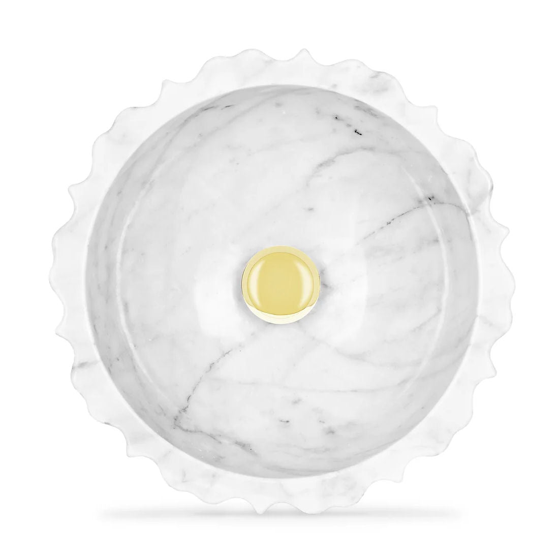 Symphony White Marble Vessel Sink by Maison Valentina - |VESIMI Design| Luxury Bathrooms and Home Decor