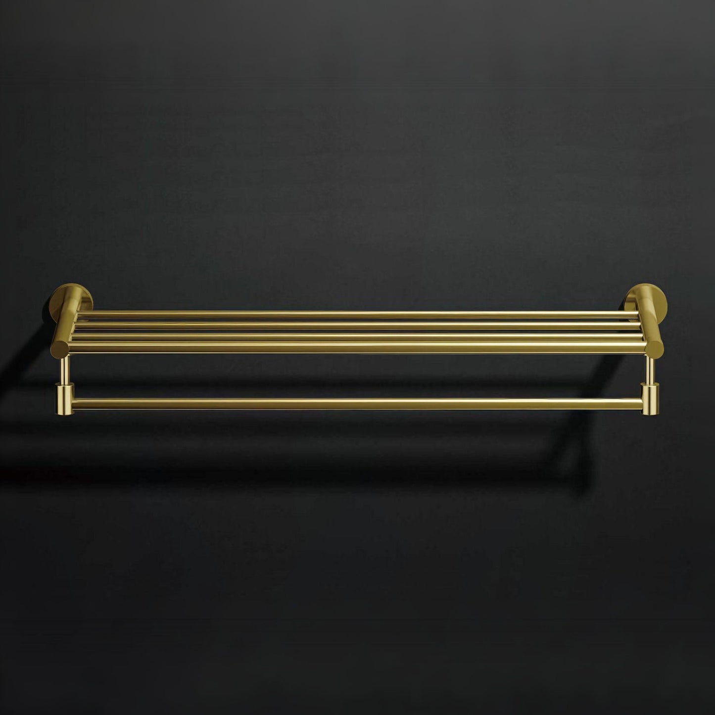 Velký zlatý držák na ručníky Opera Satin Gold