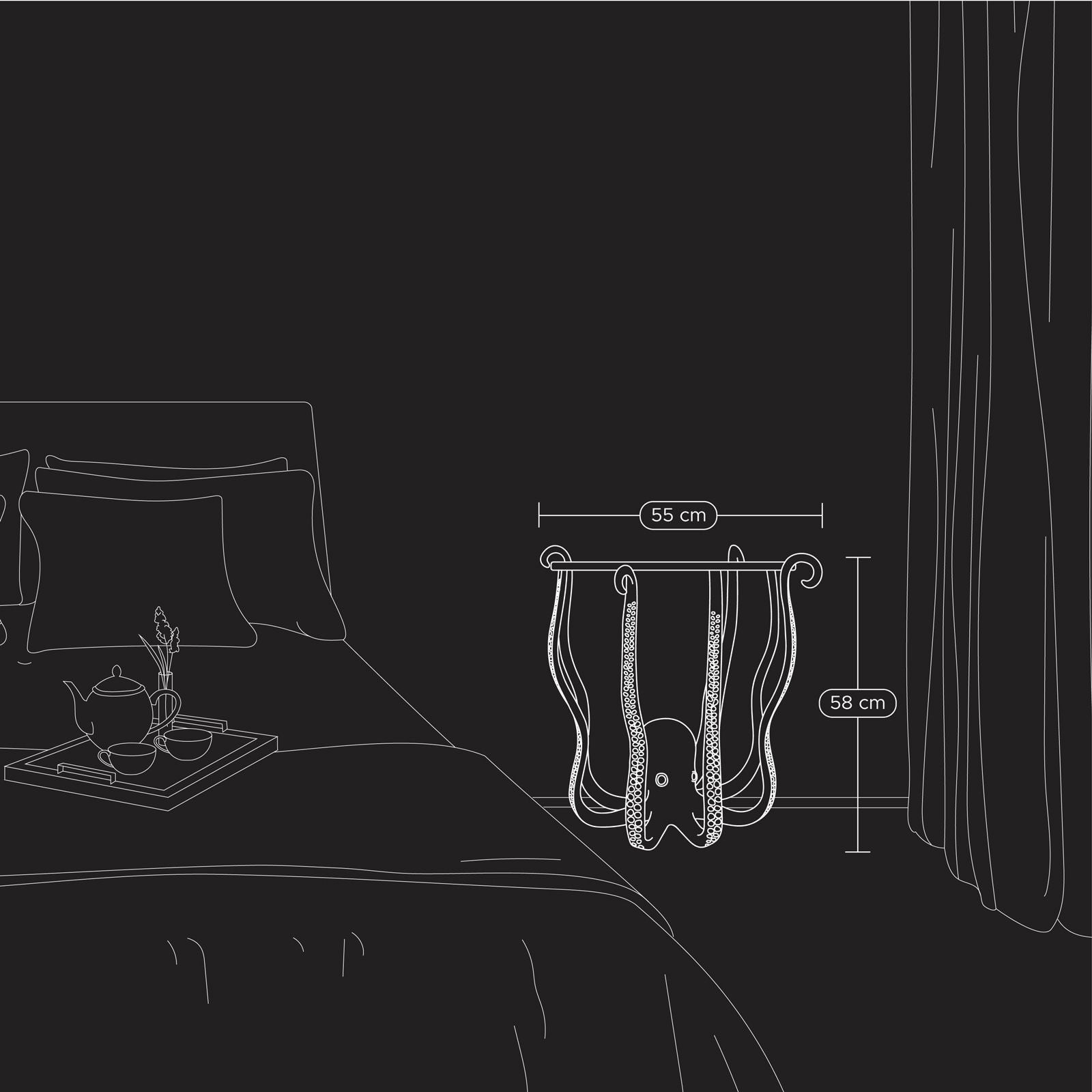 Aluminium / Marble Octopus Side Table, gold - |VESIMI Design| Luxury Bathrooms and Home Decor