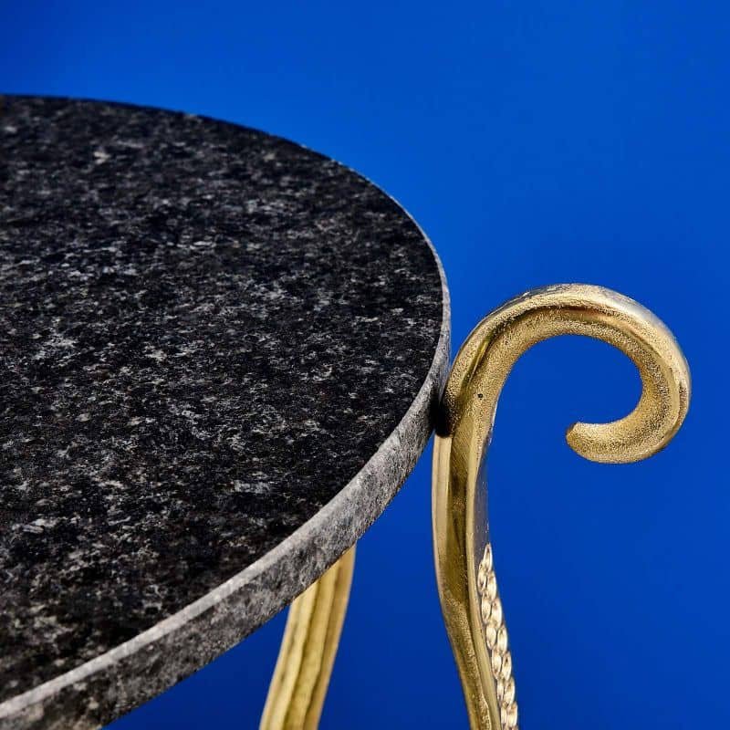 Aluminium / Marble Octopus Side Table, gold - |VESIMI Design| Luxury Bathrooms and Home Decor