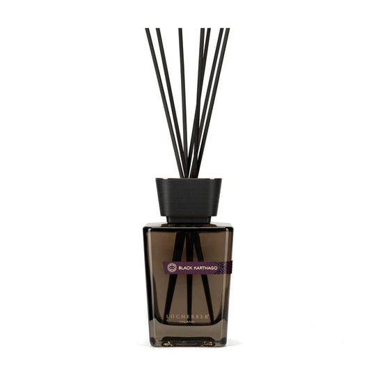 Aroma difuzér Black Karthago od Locherber Milano, vůně grapefruit, datle, vanilka, design Skyline Collection, Waterfall Bathrooms.