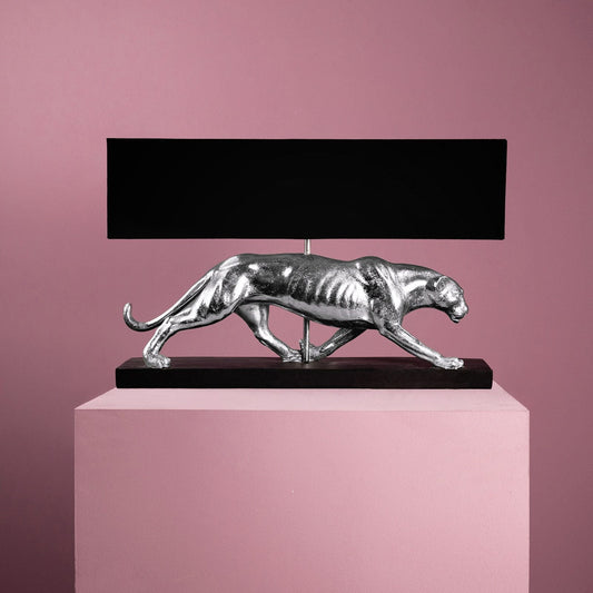 Stříbrná designová lampa, puma Baghiro Werns