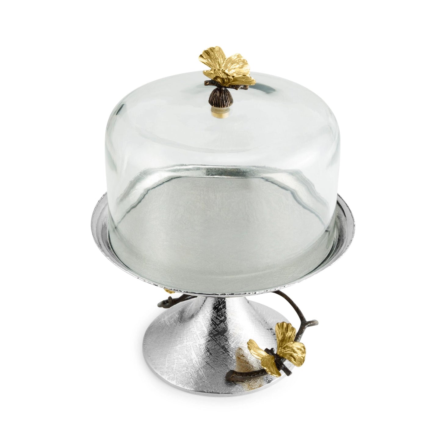 Butterfly Ginkgo Pastry Dish with Dome by Michael Aram - |VESIMI Design| Luxury Bathrooms and Home Decor