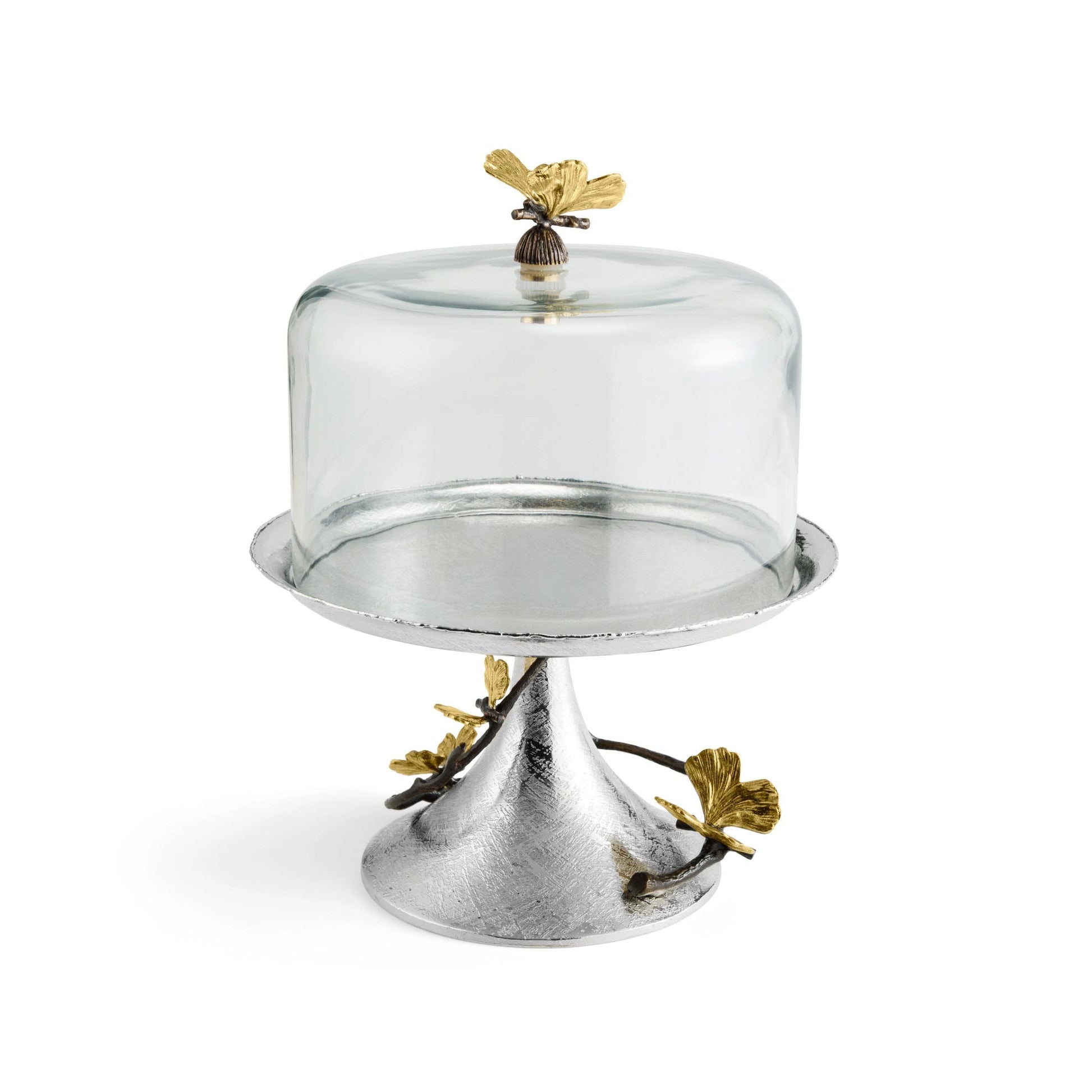 Butterfly Ginkgo Pastry Dish with Dome by Michael Aram - |VESIMI Design| Luxury Bathrooms and Home Decor