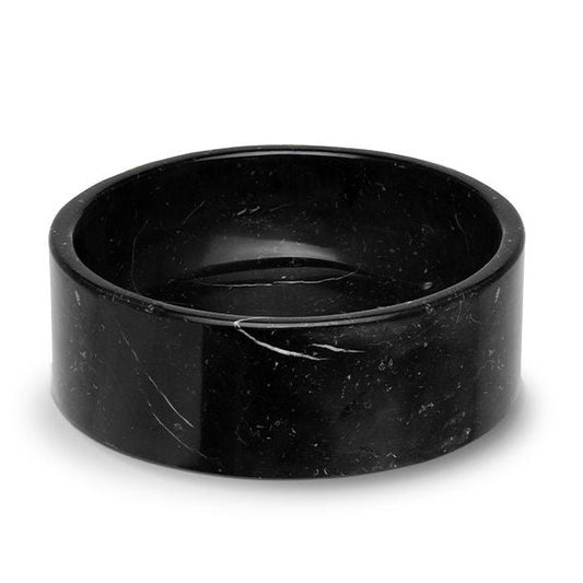 Koi Round Marble Black Vessel Sink by Maison Valentina - |VESIMI Design| Luxury Bathrooms and Home Decor
