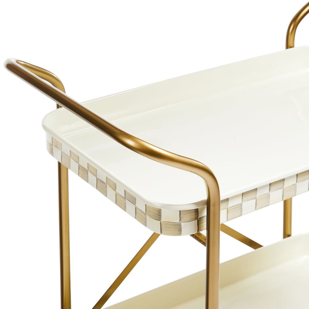 Dvoupatrový kuchyňský vozík Mocha Check od MacKenzie-Childs