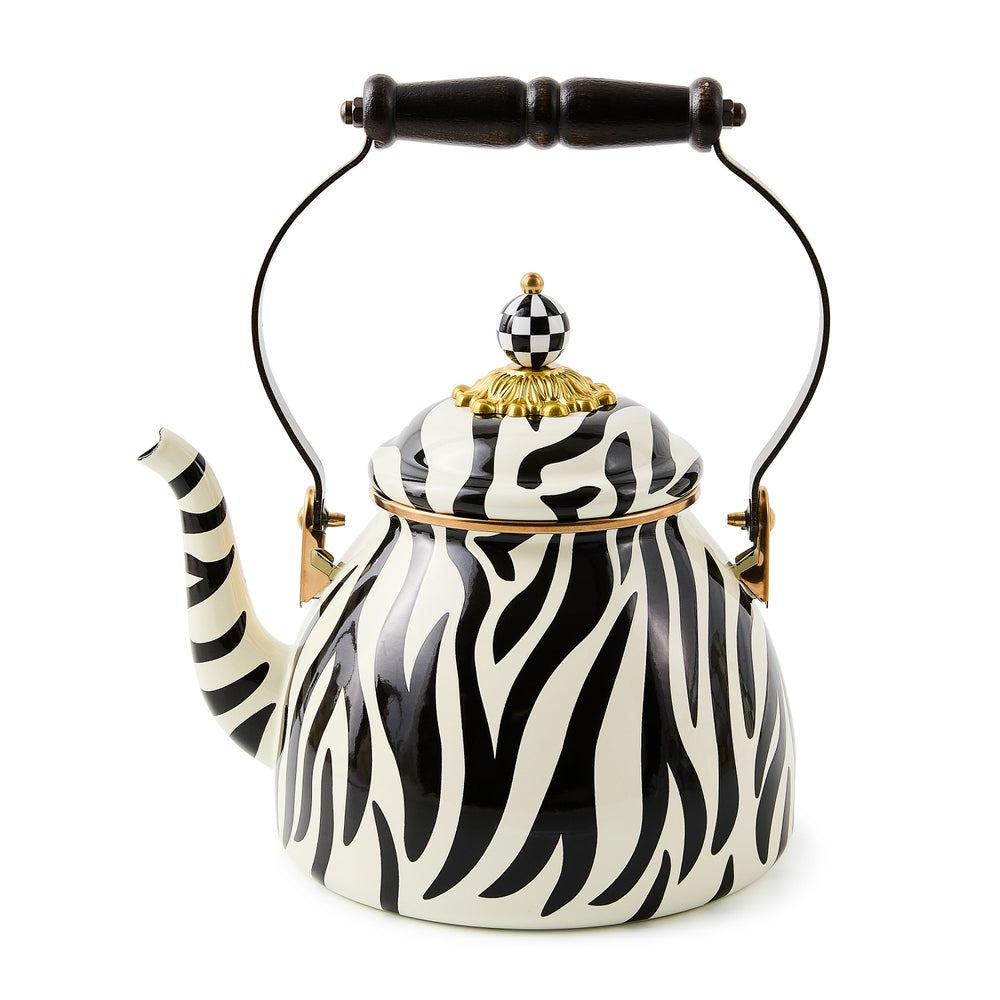 Limitovaná smaltovaná konvice MacKenzie-Childs Zebra