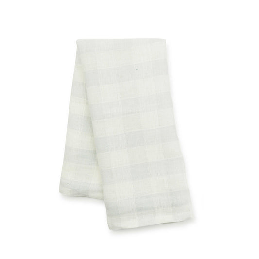 Vysoce savá lněná kuchyňská utěrka s šedými kostkami Grey Check Linen Dish Towel MacKenzie-Childs Waterfall Bathrooms
