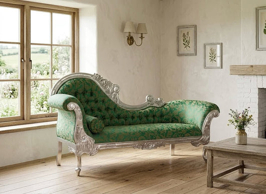Barokní stříbrné sofa Secret Garden