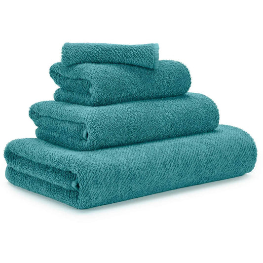 Luxusní modrozelený ručník 325 Dragonfly ze 100% egyptské bavlny Giza 70 s texturou Twill Waterfall Bathrooms
