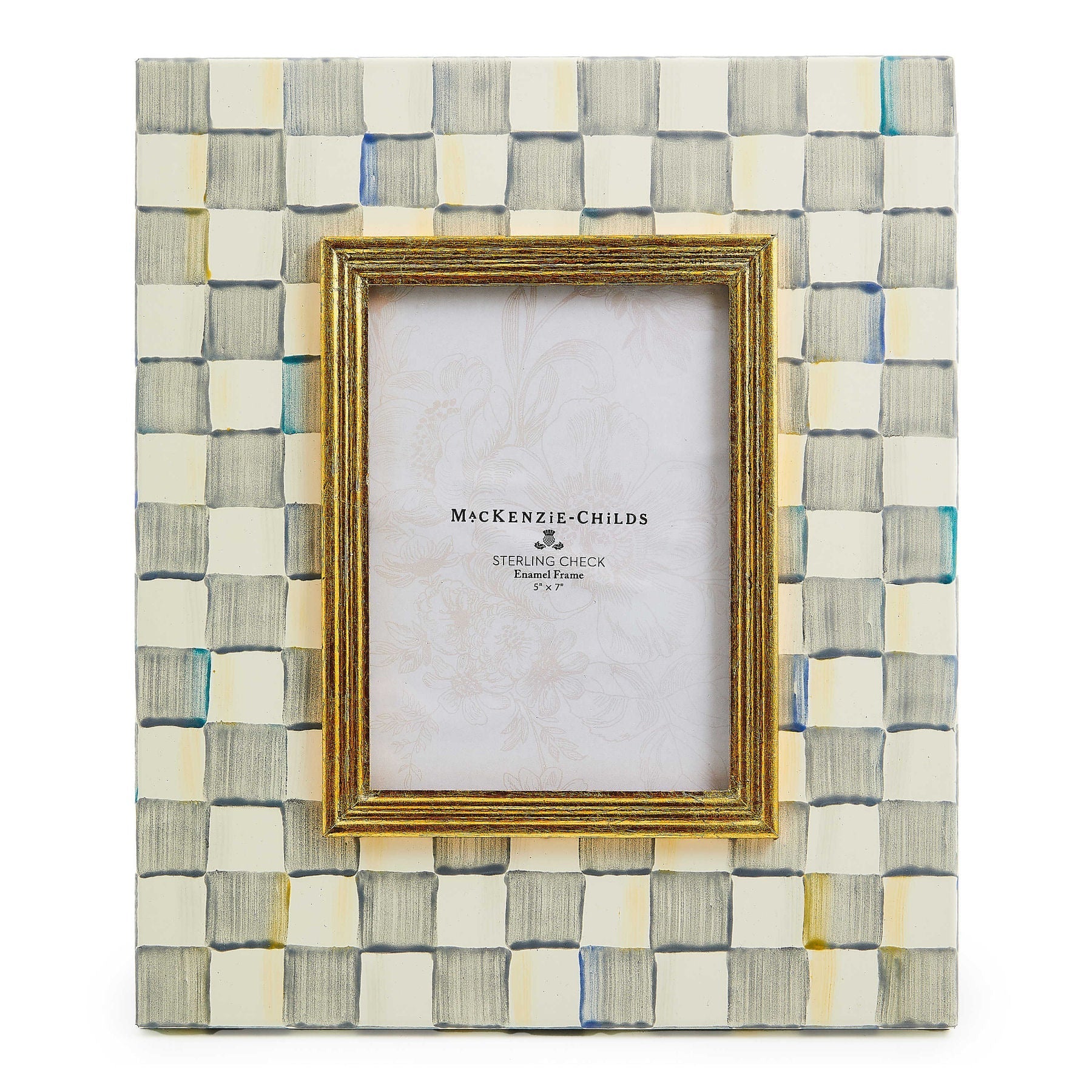 MacKenzie - Childs Sterling Check 5" x 7" Frame - |VESIMI Design| Luxury Bathrooms and Home Decor