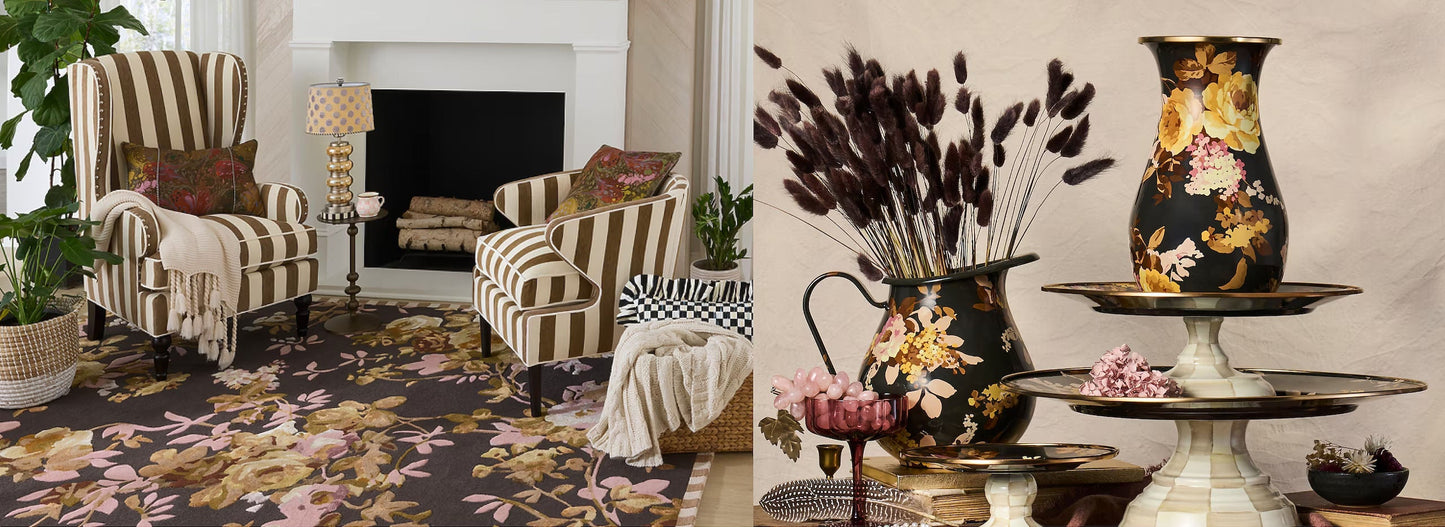 Mini podnos Wild Rose Brown od MacKenzie-Childs