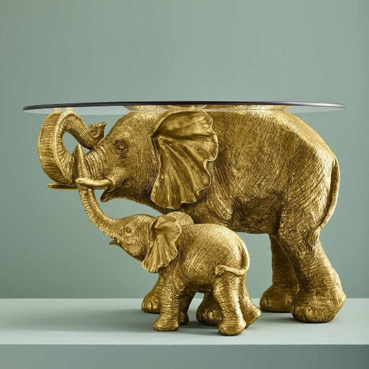 Mali & Kisha Design Gold Accent Table - |VESIMI Design| Luxury Bathrooms and Home Decor