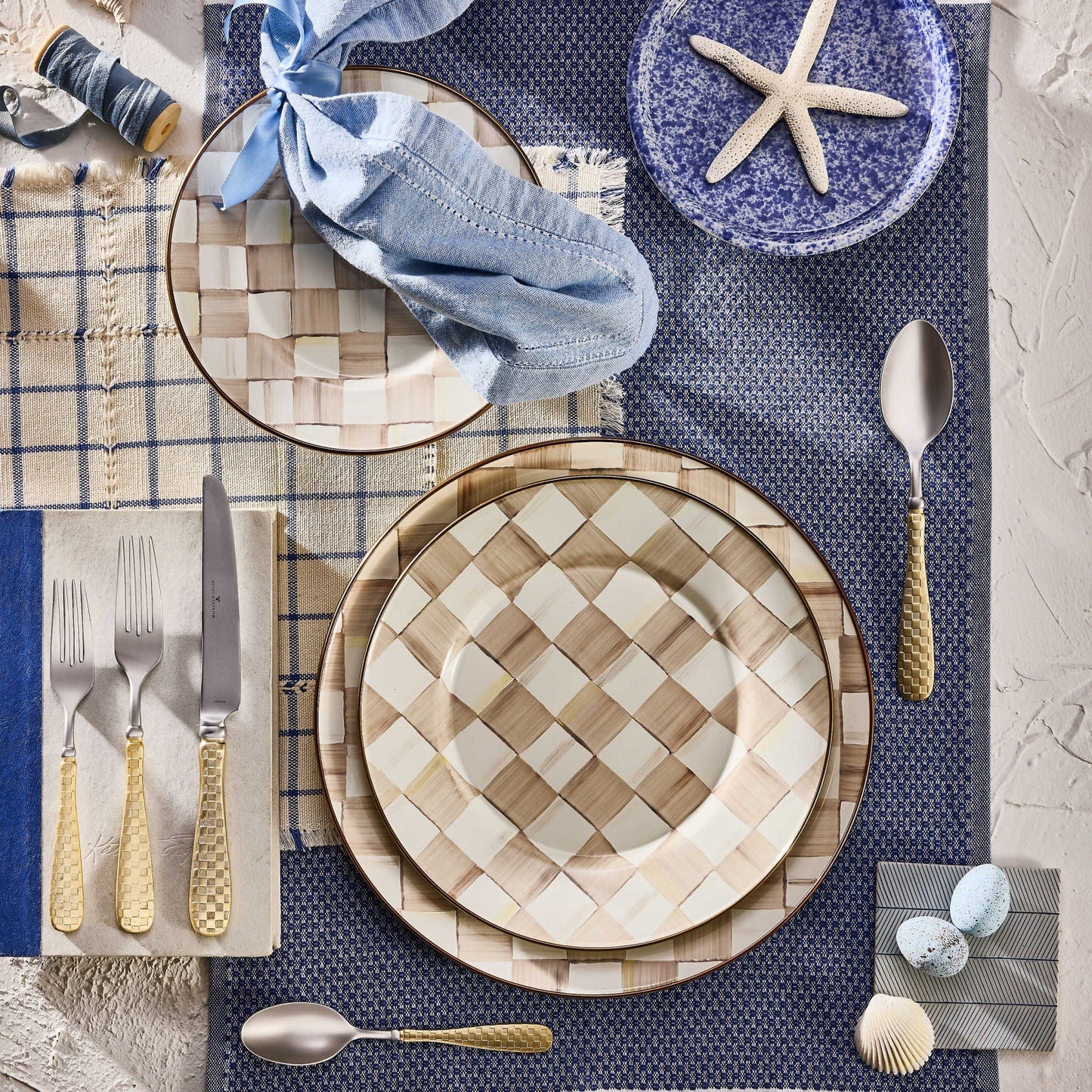 Jídelní talíř Mocha Check by MacKenzie-Childs